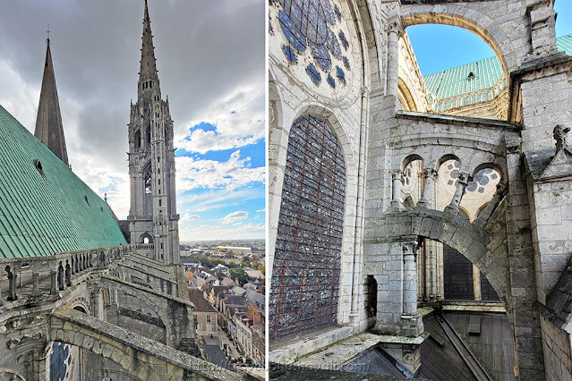 Chartres Cathedral Towers & Roof Flying Buttresses