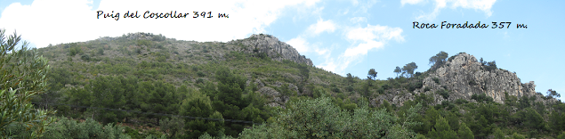 ROCA FORADADA - SALT DEL MISERI - FONDO DEL SETRILL - URBANITZACIÓ EL PRIORAT DE LA BISBAL DEL PENEDÈS, Puig del Coscollar i Roca Foradada a La Bisbal del Penedès