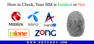 How To Check Your SIM is Verified or Not