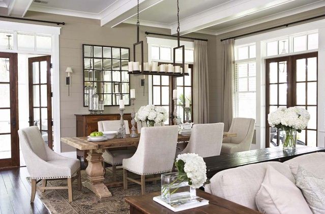 wood french doors white and cream interior design southern living 