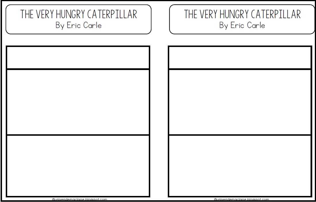 L Univers De Ma Classe 19 The Very Hungry Caterpillar Fiches D Activites