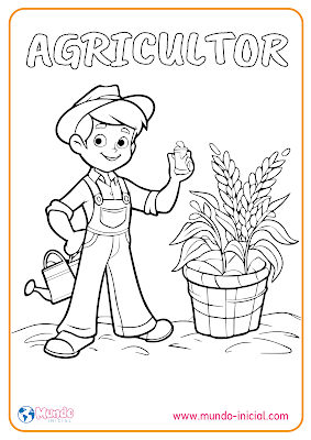 Dibujo de Agricultor