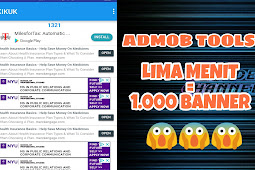 Admob Tools: 5 menit impress 1000 Banner (Auto Impress)