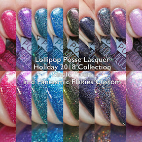 Lollipop Posse Holiday 2018 Collection, Single Pours, and Fantasmic Flakies Custom