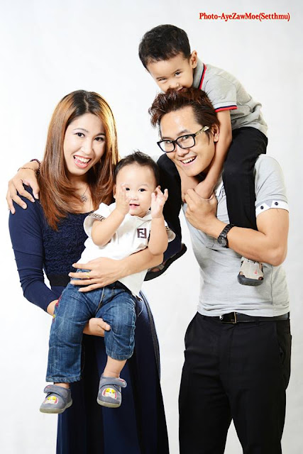 celebrities family photo collection moe moe phyu ti myo lwin family