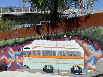 streetcar mural by the convention center in El Paso, Texas