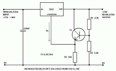 How to increase The Regulator Output Voltage with Circuit and Explanation
