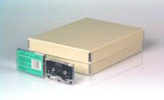 box for storing cassette tapes