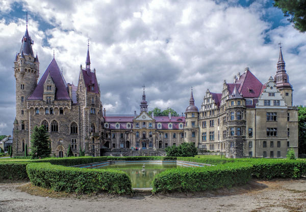 View of the Moszna Castle