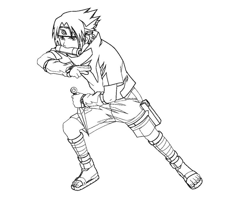 Printable Sasuke Uchiha 2 Coloring Page