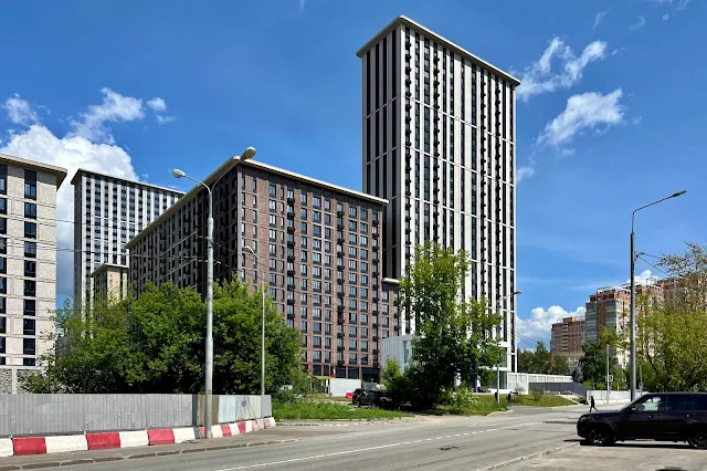 Мосфильмовская улица, Винницкая улица, строящийся жилой комплекс «Настоящее»