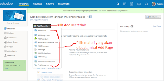 Membuat Materi Pembelajaran Online dengan Schoology