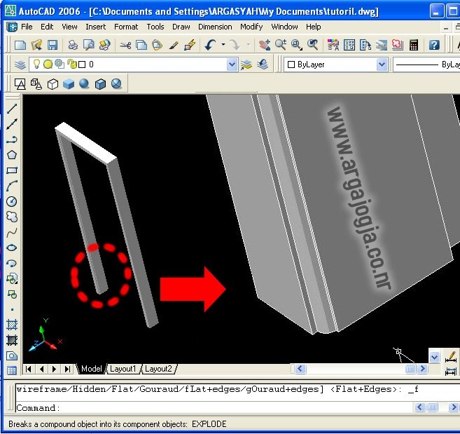 Tutorial Membuat Kusen  Pintu  Detail 3D Dengan Program 