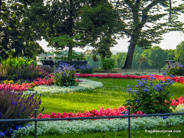 Jardim no Brühlsche Terrasse, Dresden, Alemanha