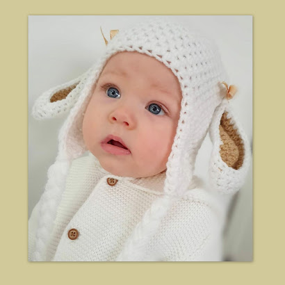 crochet baby lamb ears hat