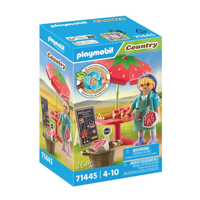 Stand de produits à base de fraise Playmobil Country 71445.