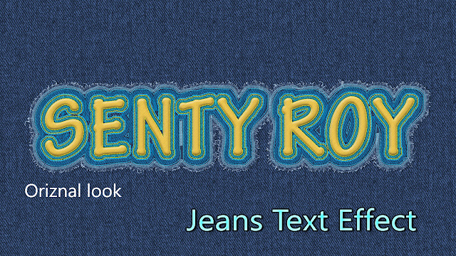 Embroidery Sticker Photoshop Action (Jeans Text Effect Action)