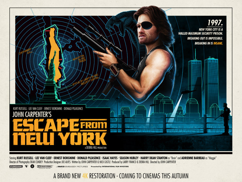 escape from new york 4k poster