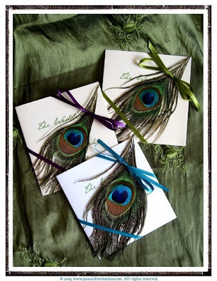 MELODIE Peacock Themed Petit Wedding Programs