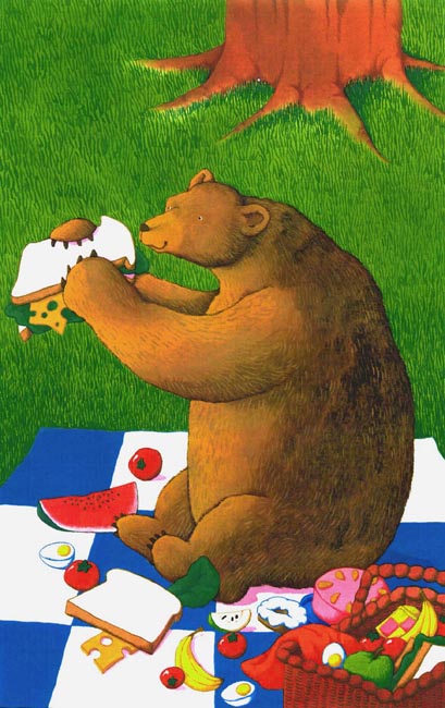 Bear Eating a Sandwich