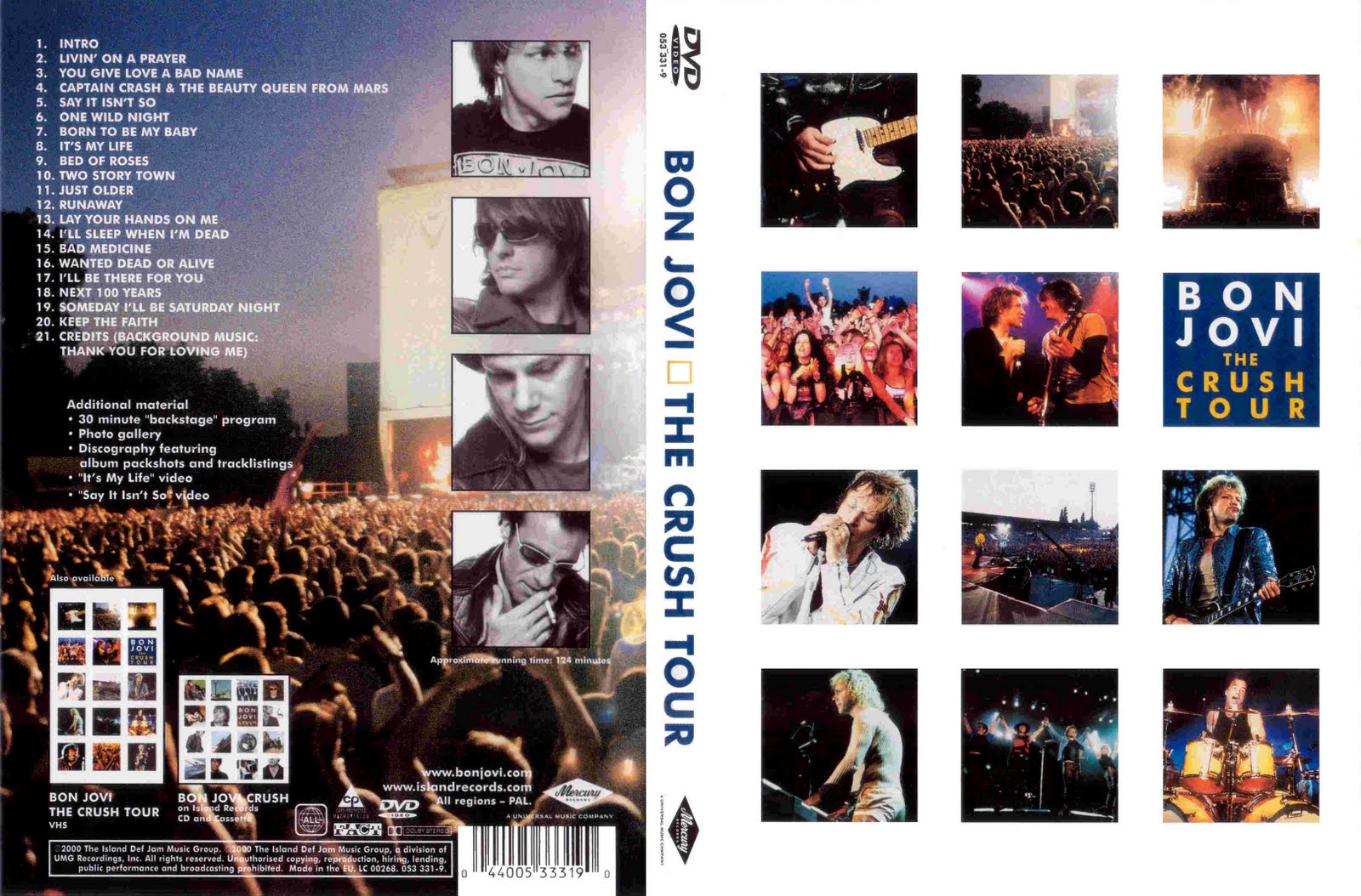 Bon Jovi The Crush Tour - Capas Covers - Capas De Filmes 