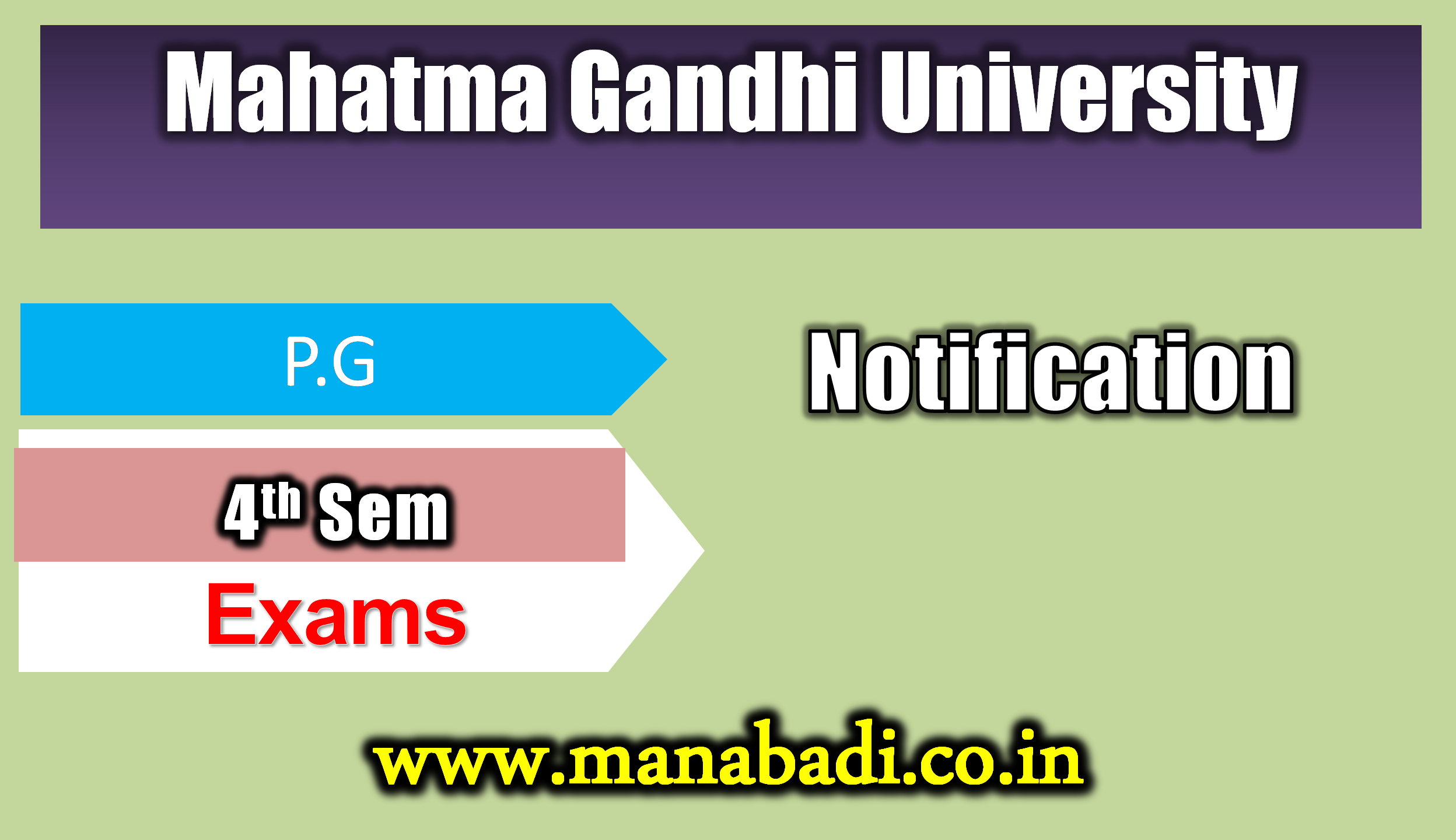 Mahatma Gandhi Universit PG- 4th Sem (Reg & Backlog) Photocopy Nov 2023 Notification