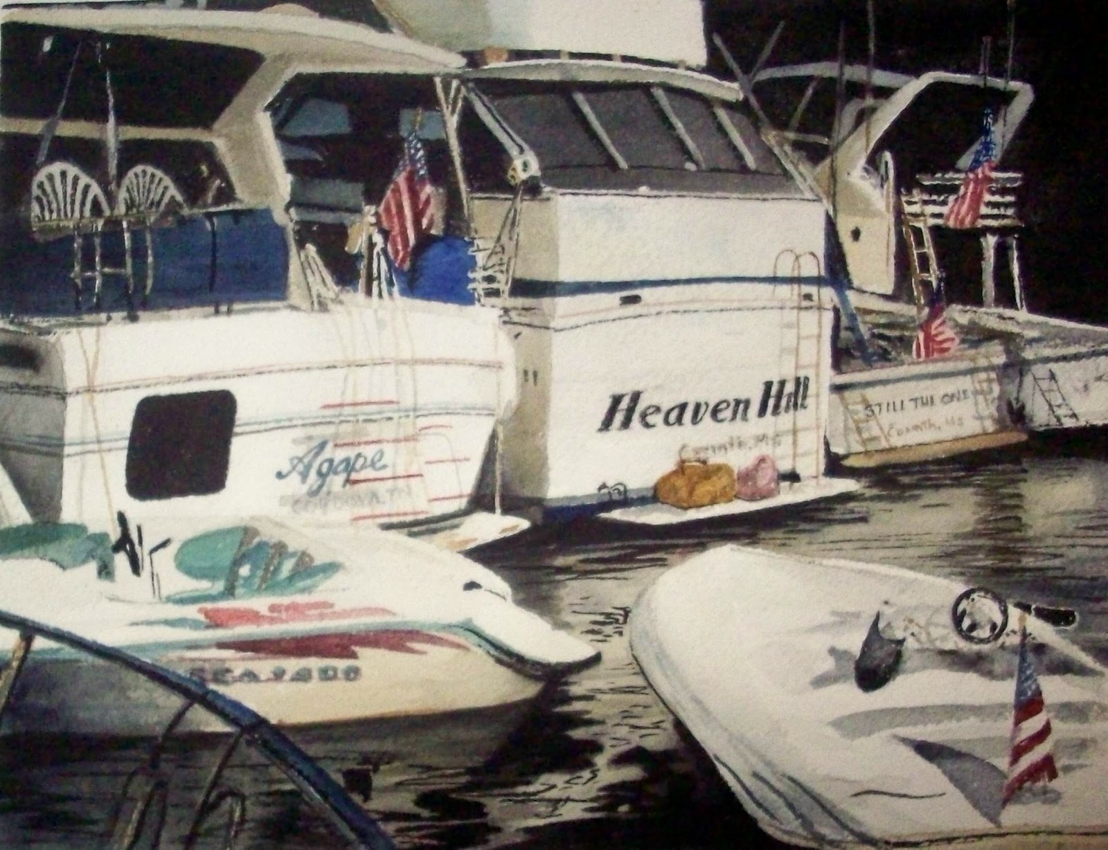 Arni's Art Blog: "BOATS AT THE BLUE BLUFF FESTIVAL" - Boats+1