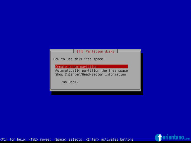 Cara Install Debian 6 Squeeze Berbasis Text CLI Lengkap Dengan Gambar - Feriantano.com