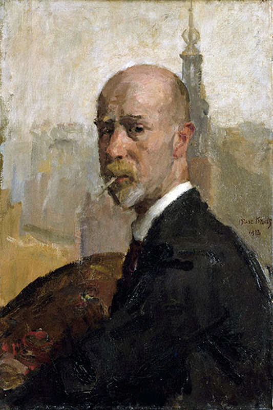 Isaac Lazarus Israels, Self Portrait, Portraits of Painters, Isaac Lazarus, Fine arts, Portraits of painters blog, Paintings of Isaac Lazarus, Painter Isaac Lazarus     