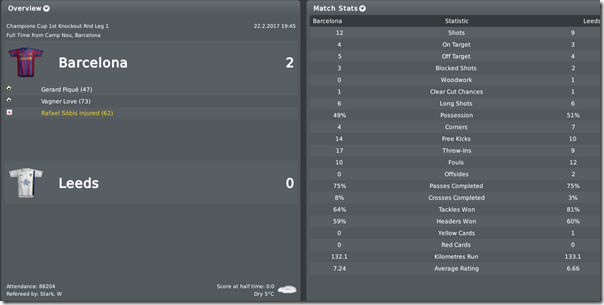 Barcelona - Leeds 2:0