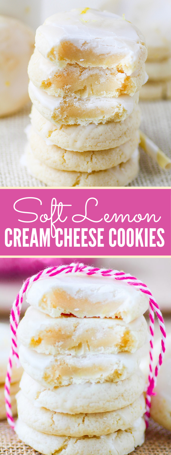 Soft Lemon Cream Cheese Cookies #desserts #partyrecipe #cookies #christmas #sweets