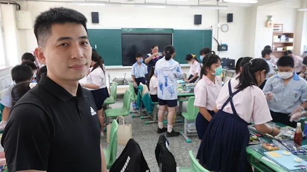▲鹿東國小六年三班導師周念泓表示，學校一直在推廣米食的課程活動，透過活動也讓孩子們有惜食的習慣與概念。（記者林明佑攝）