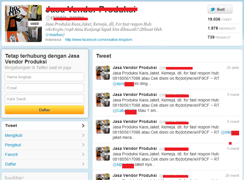 Hadialatas: Jasa twitter auto mention