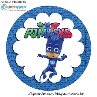 PJMasks, Toppers or Free Printable Candy Bar Labels.