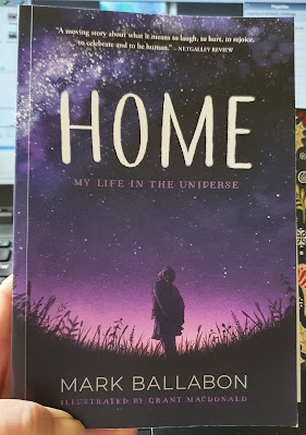 Book cover showing young woman standing at night in a field of grass under the stars