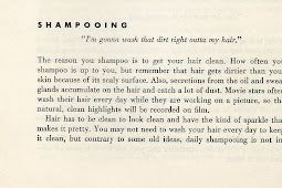 Shampooing - "I'm going to wash that dirt right outta my hair."