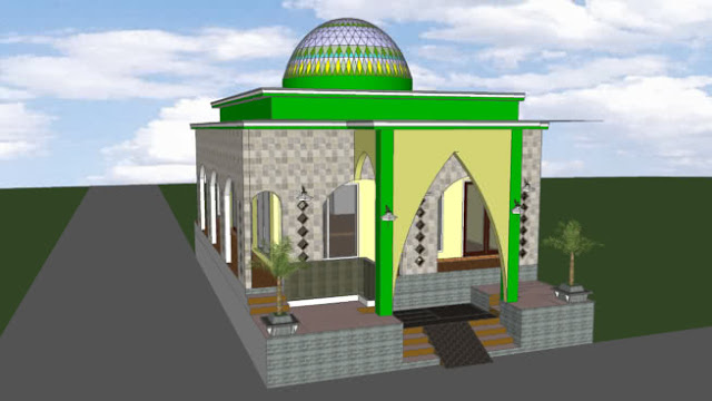 contoh gambar masjid minimalis modern terbaru