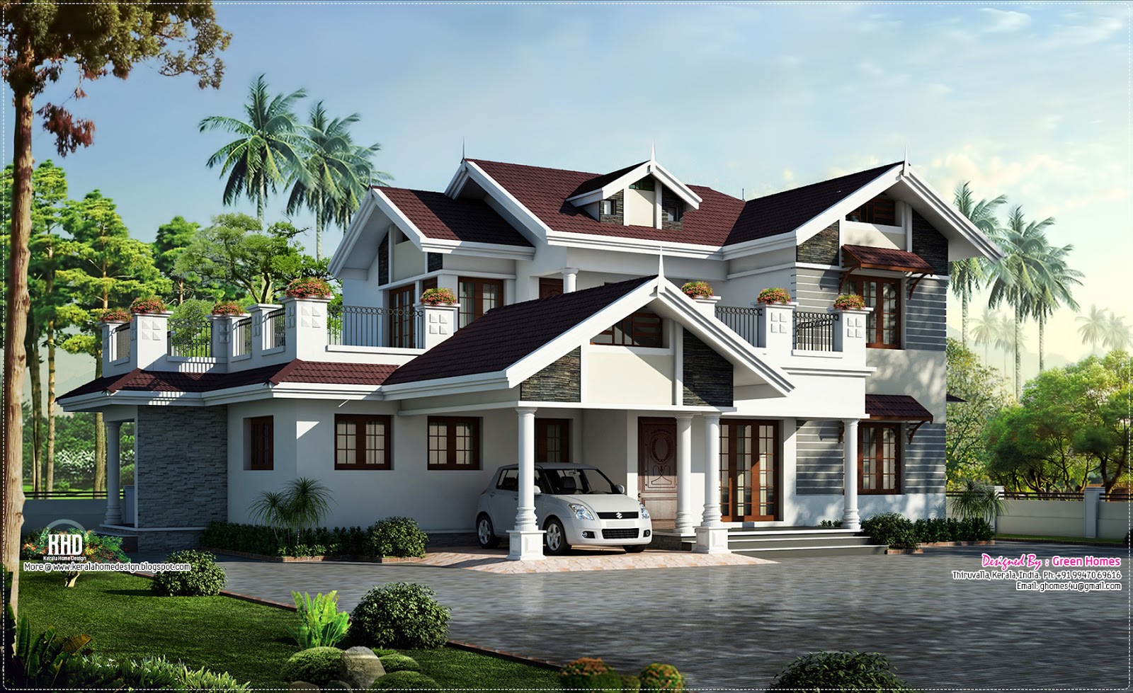 Beautiful villa design in 2750 sq.feet  House Design Plans