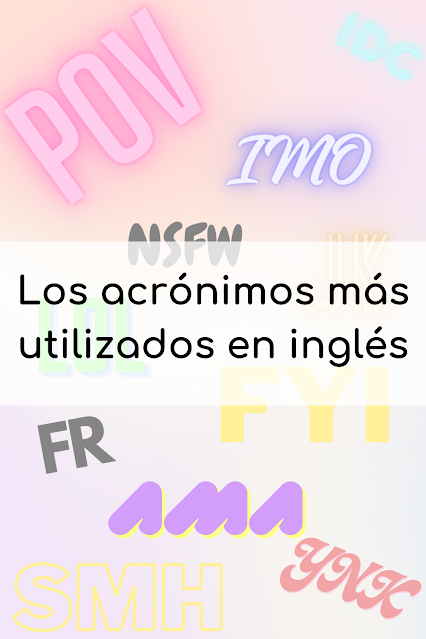 Acronimos mas utilizados en ingles