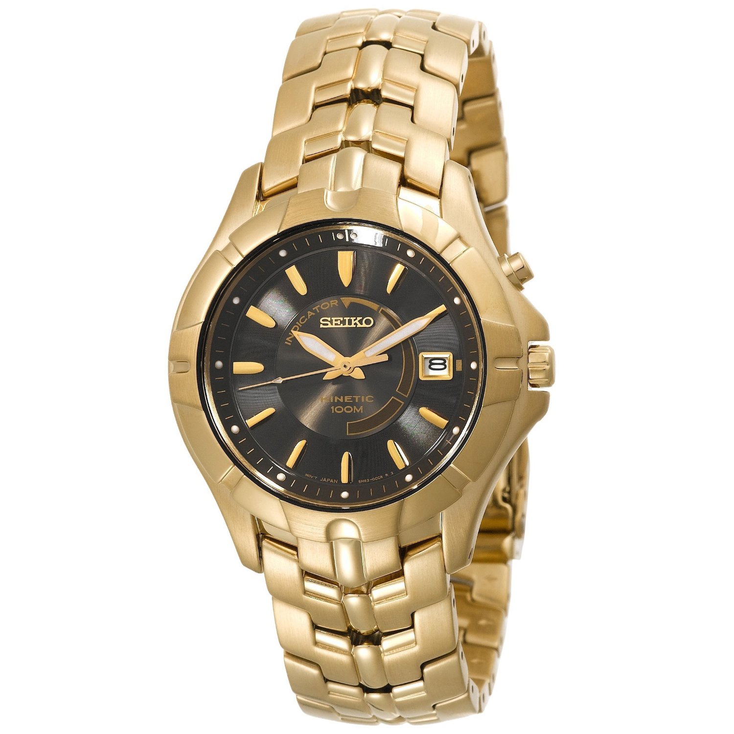 ... Seiko Watch Big Collection: Seiko Mens SKA404 Kinetic Gold-Tone Watch