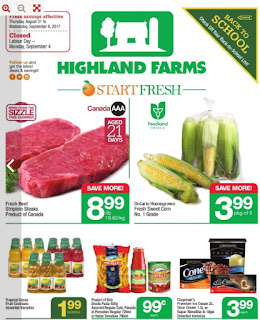 Highland farms weekly flyer August 31 - September 6, 2017