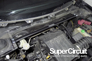 SuperCircuit Front Strut Bar installed to the Suzuki Swift 1.5 ZC21S engine bay