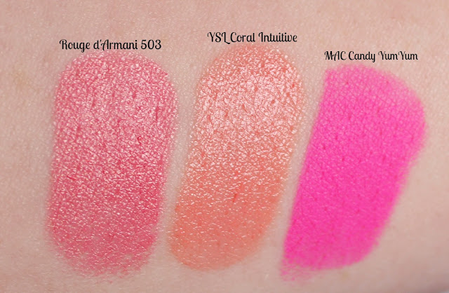 Luxury Lipstick Swatches YSL MAC Armani