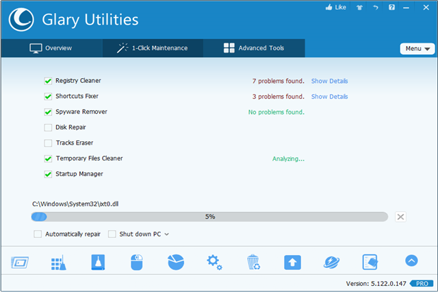 تحميل برنامج تنظيف وتحسين أداء وسرعة النظام Glary Utilities Free & Glary Utilities Pro للويندوز.