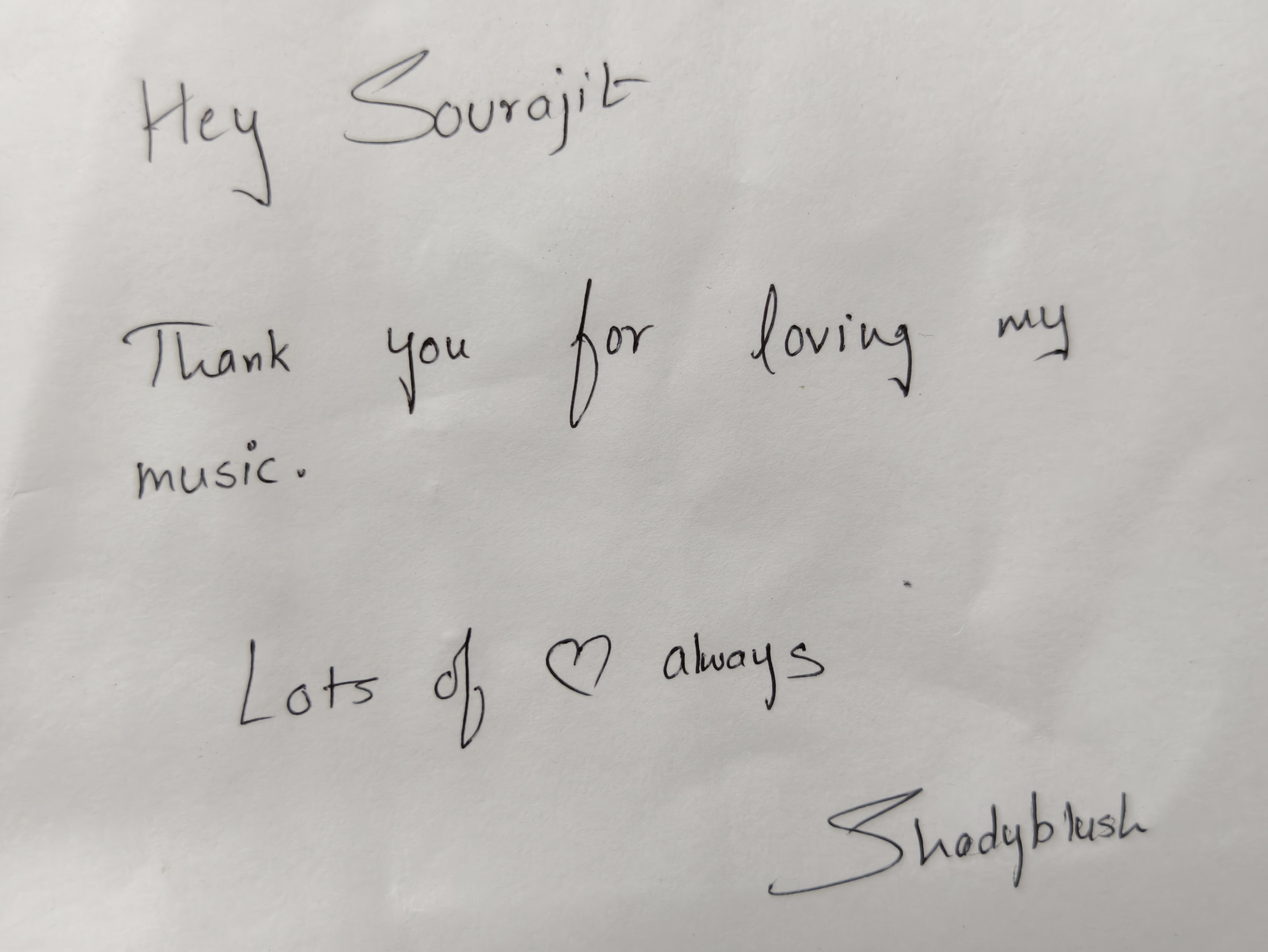 Got an autograph from Shraddha Sharma