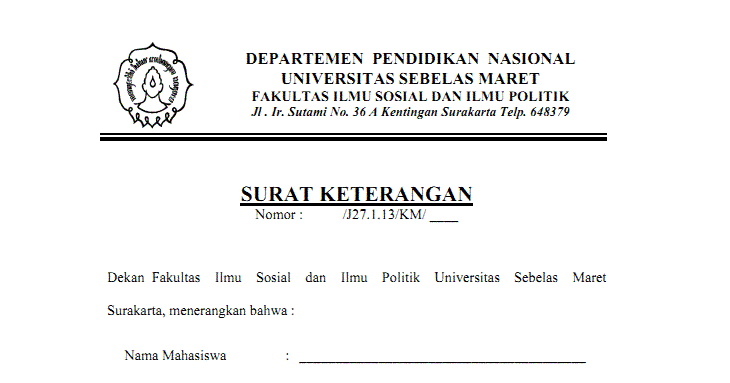 Surat Keterangan Masih Kuliah