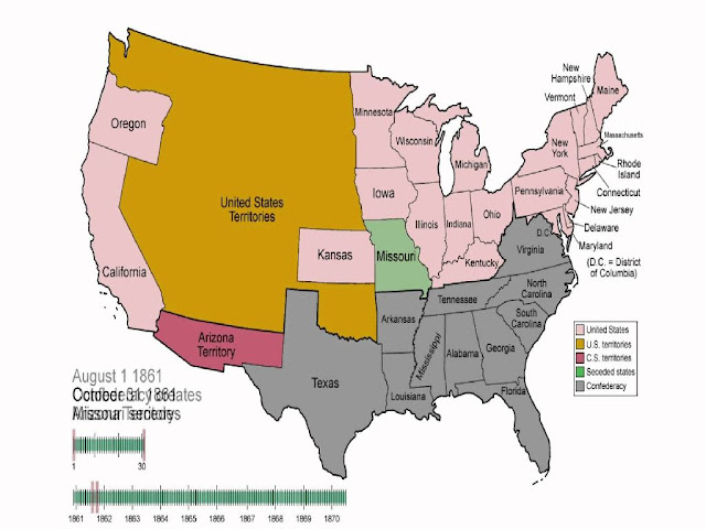 United States In 1860 Map 