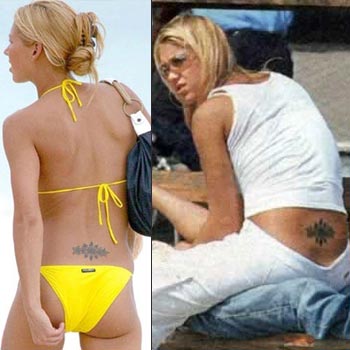 Ana Kournikova Lower Back Tattoos