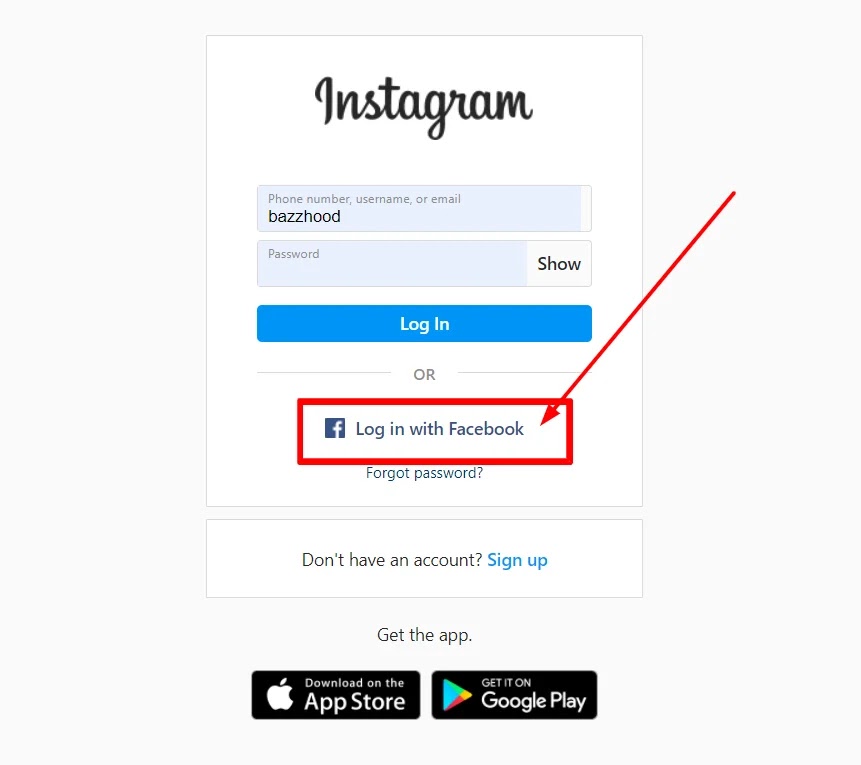 How To Login To Instagram Through Facebook