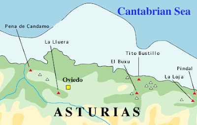 Asturias Tourism Map Area